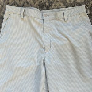 Cream and white pinstripe Nike golf pants